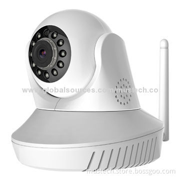 New Design P/T Wireless IP Camera with Night Vision, Supports iPhone/Google's Android/iPad/PC/IE